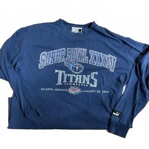 2000 Tennessee Titans Super Bowl Puma NFL Graphic T-Shirt | Vintage Y2K | Unisex